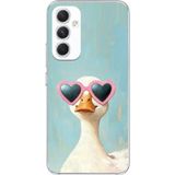 Techtree Samsung Galaxy A54 Uyumlu Yağlı Boya Pop-Art Ördek Baskılı Silikon Kılıf