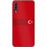 Techtree Samsung Galaxy A70 Uyumlu Türk Milli Takım Izgara Desenli Forma Baskılı Silikon Kılıf