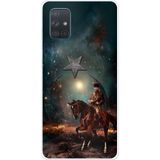 Techtree Samsung Galaxy A71 Uyumlu Atatürk At Üstünde Zafer Baskılı Silikon Kılıf