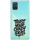 Techtree Samsung Galaxy A71 Uyumlu Crazy Trust Baskılı Silikon Kılıf