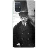 Techtree Samsung Galaxy A71 Uyumlu Mustafa Kemal Atatürk Portre Baskılı Silikon Kılıf
