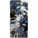 Techtree Samsung Galaxy A71 Uyumlu Retro Astronot Tasarımlı Baskılı Silikon Kılıf