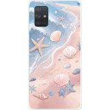 Techtree Samsung Galaxy A71 Uyumlu Sahil Deniz Kabuğu Baskılı Silikon Kılıf