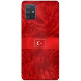 Techtree Samsung Galaxy A71 Uyumlu Türk Milli Takım Desenli Forma Baskılı Silikon Kılıf