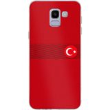 Techtree Samsung Galaxy J6 Uyumlu Türk Milli Takım Izgara Desenli Forma Baskılı Silikon Kılıf