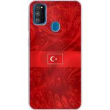 Techtree Samsung Galaxy M30S/M21 Uyumlu Türk Milli Takım Desenli Forma Baskılı Silikon Kılıf