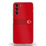 Techtree Samsung Galaxy S21 FE Uyumlu Türk Milli Takım Izgara Desenli Forma Baskılı Silikon Kılıf