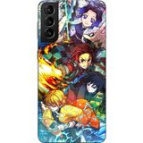 Techtree Samsung Galaxy S21 Plus Uyumlu Demon Slayer Efsanesi:iblis Avcıları Baskılı Silikon Kılıf