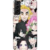 Techtree Samsung Galaxy S21 PLUS Uyumlu Demon Slayer Manga Baskılı Silikon Kılıf