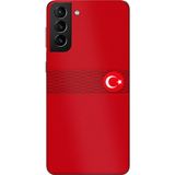 Techtree Samsung Galaxy S21 PLUS Uyumlu Türk Milli Takım Izgara Desenli Forma Baskılı Silikon Kılıf
