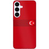 Techtree Samsung Galaxy S25 FE Uyumlu Türk Milli Takım Izgara Desenli Forma Baskılı Silikon Kılıf