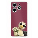 Techtree Tecno Spark 10 Pro Uyumlu Çiçekli Ördek Baskılı Silikon Kılıf