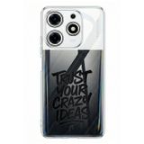 Techtree Tecno Spark 10 Pro Uyumlu Crazy Trust Baskılı Silikon Kılıf