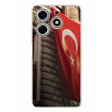 Techtree Tecno Spark 10 Pro Uyumlu Dev Türk Bayrağı Baskılı Silikon Kılıf