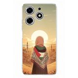 Techtree Tecno Spark 10 Pro Uyumlu Filistine Özgürlük Kız Baskılı Silikon Kılıf