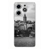 Techtree Tecno Spark 10 Pro Uyumlu Galata Kulesi ve Deniz Manzaralı Baskılı Silikon Kılıf