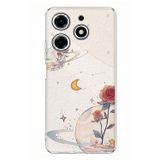 Techtree Tecno Spark 10 Pro Uyumlu Gezegen, Yıldız ve Gül Baskılı Silikon Kılıf