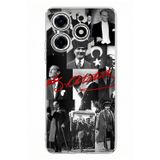 Techtree Tecno Spark 10 Pro Uyumlu Kırmızı Mustafa Kemal Atatürk İmza Baskılı Silikon Kılıf