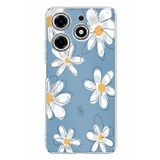Techtree Tecno Spark 10 Pro Uyumlu Mavi Papatya Bahçesi Baskılı Silikon Kılıf