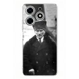 Techtree Tecno Spark 10 Pro Uyumlu Mustafa Kemal Atatürk Portre Baskılı Silikon Kılıf