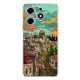 Techtree Tecno Spark 10 Pro Uyumlu Özgür Filistin ve Kubbetüs Sahra Baskılı Silikon Kılıf