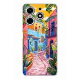 Techtree Tecno Spark 10 Pro Uyumlu Renkli Sanat Sokak Silikon Kılıf Baskılı Silikon Kılıf