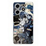 Techtree Tecno Spark 10 Pro Uyumlu Retro Astronot Tasarımlı Baskılı Silikon Kılıf