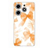 Techtree Tecno Spark 10 Pro Uyumlu Şeftali Fiyonk Kurdele Baskılı Silikon Kılıf