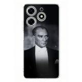 Techtree Tecno Spark 10 Pro Uyumlu Zarafet ve Asalet: Atatürk Smokinli Baskılı Silikon Kılıf