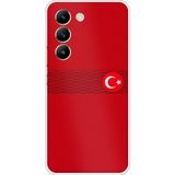 Techtree Vivo V30 Lite Uyumlu Türk Milli Takım Izgara Desenli Forma Baskılı Silikon Kılıf