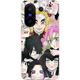 Techtree Vivo X200 FE Uyumlu Demon Slayer Manga Baskılı Silikon Kılıf