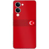 Techtree Vivo Y04 Uyumlu Türk Milli Takım Izgara Desenli Forma Baskılı Silikon Kılıf
