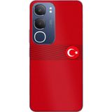 Techtree Vivo Y19s Uyumlu Türk Milli Takım Izgara Desenli Forma Baskılı Silikon Kılıf