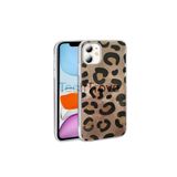 Techtrove Apple İphone 11 Kılıf İpeksi Desenli Tasarımlı Kamera Koruma Çıkıntılı A+ Kalite Kapak Gold Leopar