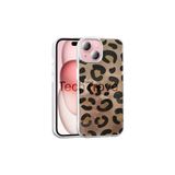 Techtrove Apple İphone 13 Kılıf İpeksi Desenli Tasarımlı Kamera Koruma Çıkıntılı A+ Kalite Kapak Gold Leopar