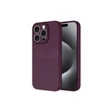 Techtrove Apple İphone 15 Pro Max Kılıf İçi Kadife Süet Tasarımlı Kamera Korumalı Renkli Silikon Kapak Koyu Mor