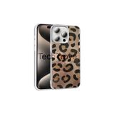 Techtrove Apple İphone 15 Pro Max Kılıf İpeksi Desenli Tasarımlı Kamera Koruma Çıkıntılı A+ Kalite Kapak Gold Leopar