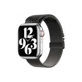Techtrove Apple Watch 2/3/4/5/6/7/8/9/Se/Ultra 42Mm Uyumlu Güvenlik Tokalı Milano Hasır Kordon Siyah