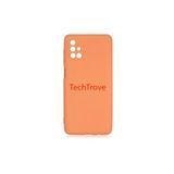 Techtrove Galaxy M51 Kılıf Içi Kadife Süet Tasarımlı Kamera Korumalı Renkli Silikon A Kalite Lansman Kapak Turuncu