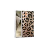 Techtrove Galaxy S23 Ultra Kılıf İpeksi Desenli Tasarımlı Kamera Koruma Çıkıntılı A+ Kalite Kapak Gold Leopar