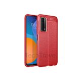 Techtrove Huawei P Smart 2021 Kılıf Deri Extra Korumalı Slikon Kapak Kırmızı