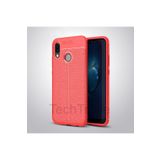 Techtrove Huawei P20 Lite Kılıf Deri Extra Korumalı Slikon Kapak Kırmızı