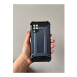 Techtrove Huawei P40 Lite Kılıf Çift Katmanlı Kamera Koruma Çıkıntılı Zırhlı Tank Kapak Mavi
