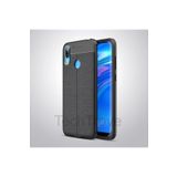 Techtrove Huawei Y7 Prime 2019 Kılıf Deri Extra Korumalı Slikon Kapak Siyah