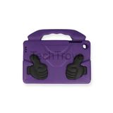Techtrove İpad 5 Air 9.7 Kılıf Stand Olabilen Çocuklar İçin Sevimli Tablet Kılıfı Mor