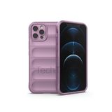 Techtrove İphone 12 Pro Max Kılıf Elde Kaymaz İçi Kadife Silikon Kapak Mor