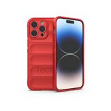 Techtrove İphone 13 Pro Max Kılıf Elde Kaymaz İçi Kadife Silikon Kapak Kırmızı