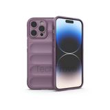 Techtrove İphone 14 Pro Kılıf Elde Kaymaz İçi Kadife Silikon Kapak Mor