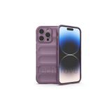 Techtrove İphone 14 Pro Max Kılıf Elde Kaymaz İçi Kadife Silikon Kapak Mor