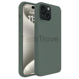 Techtrove İphone 15 Plus Kılıf Yumuşak Ve Esnek Tpu Silikon Kapak Koyu Yeşil